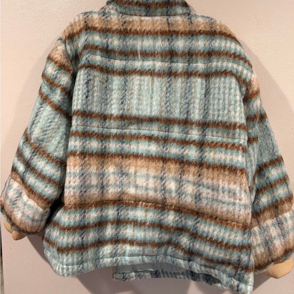 Anthropologie 3x Plaid Women's Jacket in Blue and Brown NWT - Picture 4 of 11